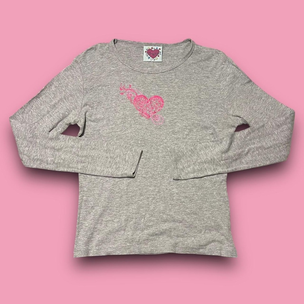 Brighton Heart Graphic Longsleeve Tshirt Size XL Preppy Coquette Downtown